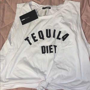 NWT! “Tequila diet” crop top